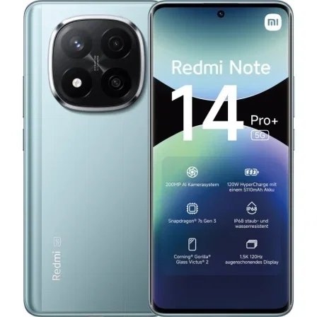 Xiaomi Redmi Note 14 Pro+ 5G 12GB/256GB Pantalla 6.67” Cámara 200MP Azul Xiaomi Redmi Note 14 Pro+ 5G 12GB/256GB Pantalla 6.67” Cámara 200MP Azul